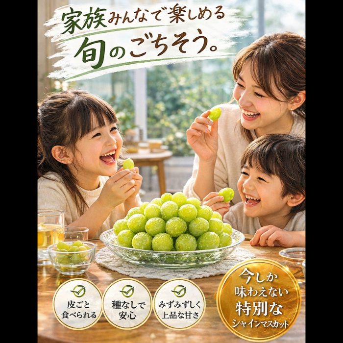 山梨県産 温室シャインマスカット 1房 【 世界農業遺産 】【 YUM NOSH 】