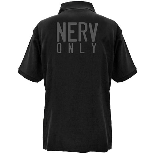 EVANGELION ネルフ ポロシャツ BLACK S 【01/24頃入荷】