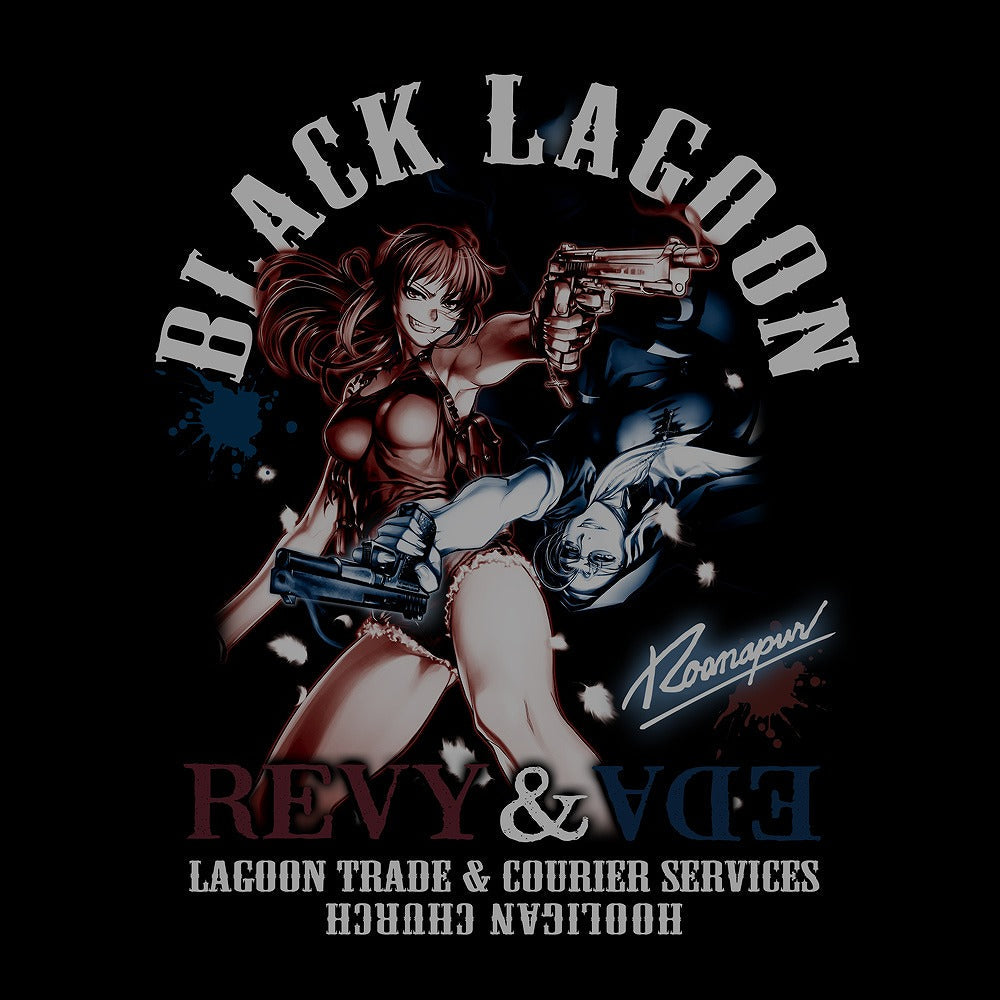 ブラック・ラグーン レヴィ&エダ Tシャツ BLACK XL 【01/24頃入荷】