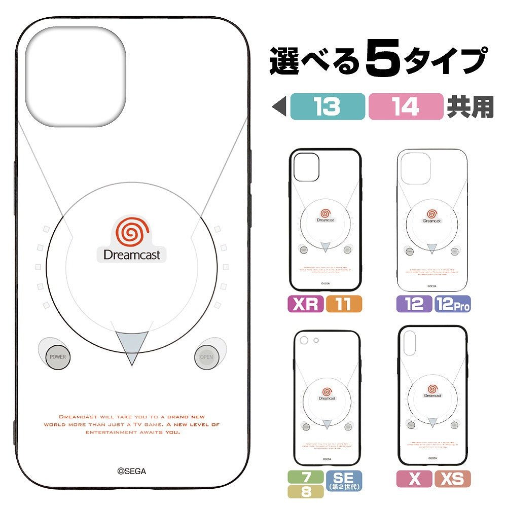 ドリームキャスト 強化ガラスiPhoneケース 13・14共用 【01/24頃入荷】