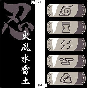 NARUTO-ナルト- 忍び五大国ハチガネ Tシャツ BLACK M 【01/24頃入荷】