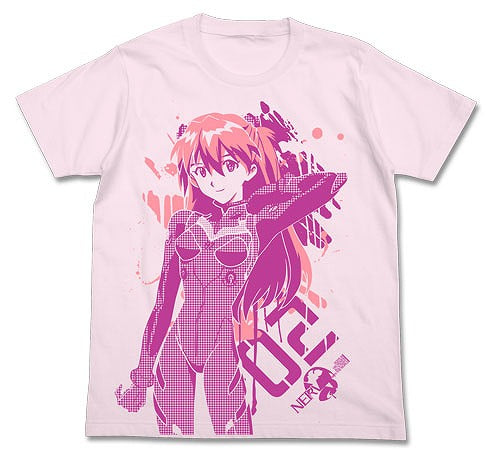 EVANGELION アスカグラフィックTシャツ LIGHT PINK L 【01/24頃入荷】