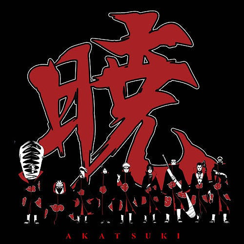 NARUTO-ナルト- 疾風伝 “暁” Tシャツ BLACK XL 【01/24頃入荷】