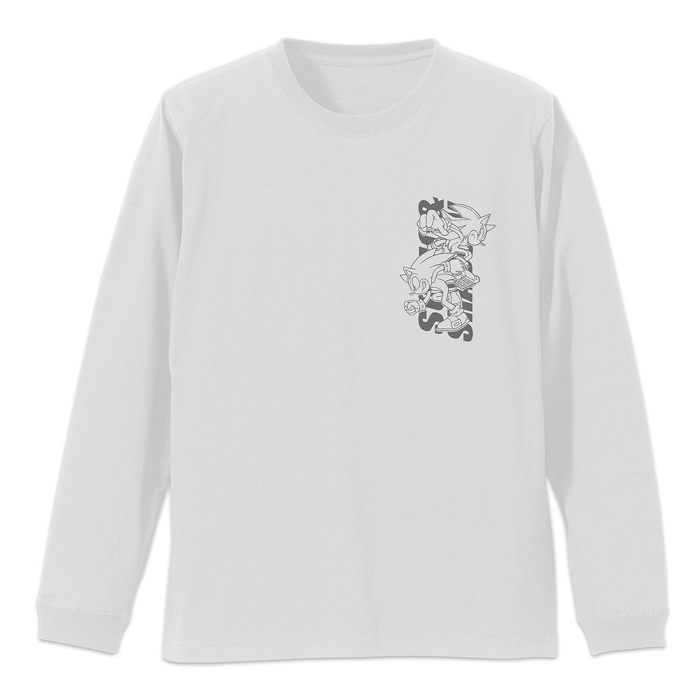 ソニック・ザ・ヘッジホッグ SONIC&SHADOW 袖ロングスリーブTシャツ WHITE S 【01/24頃入荷】