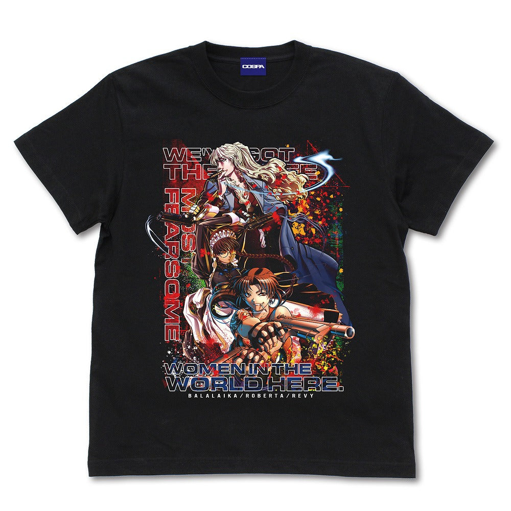 ブラック・ラグーン 地球で一番おっかない女の上位三人のフルカラーTシャツ BLACK S 【01/24頃入荷】