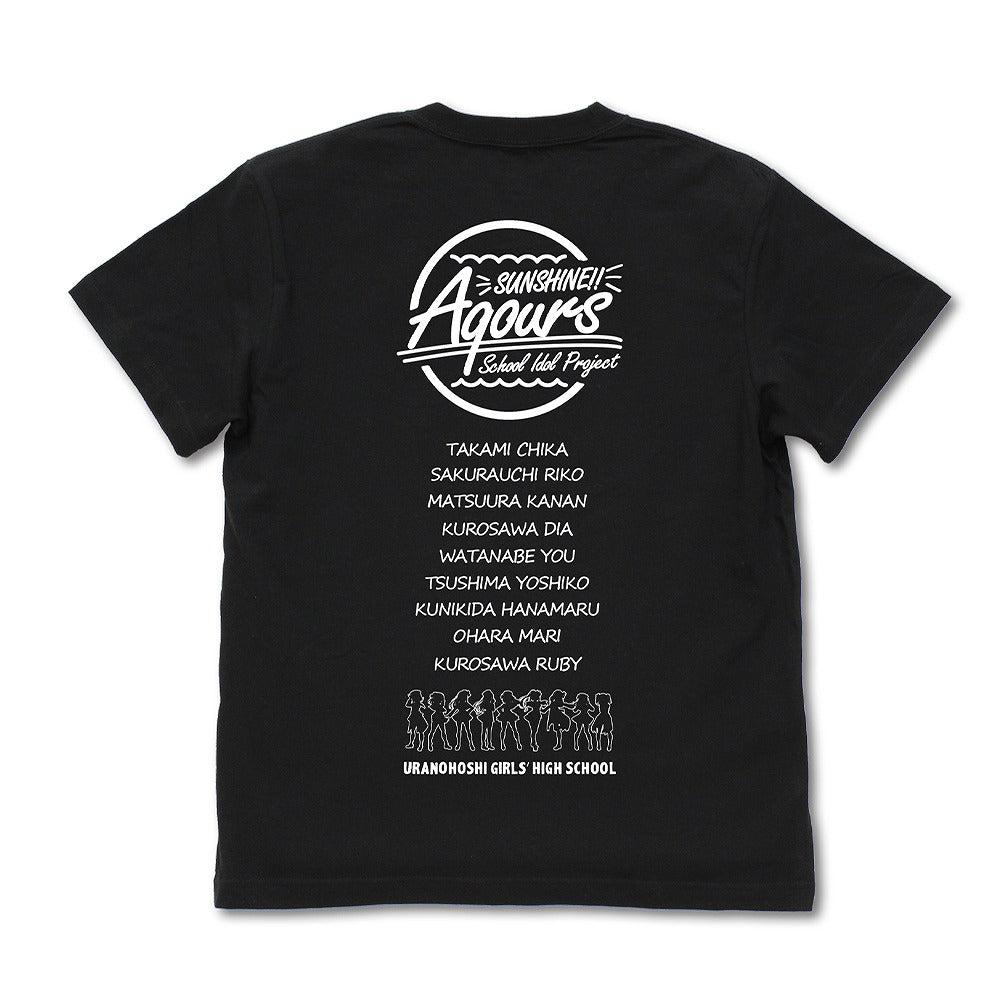ラブライブ!サンシャイン!! Aqours Tシャツ BLACK M 【02/04頃入荷】