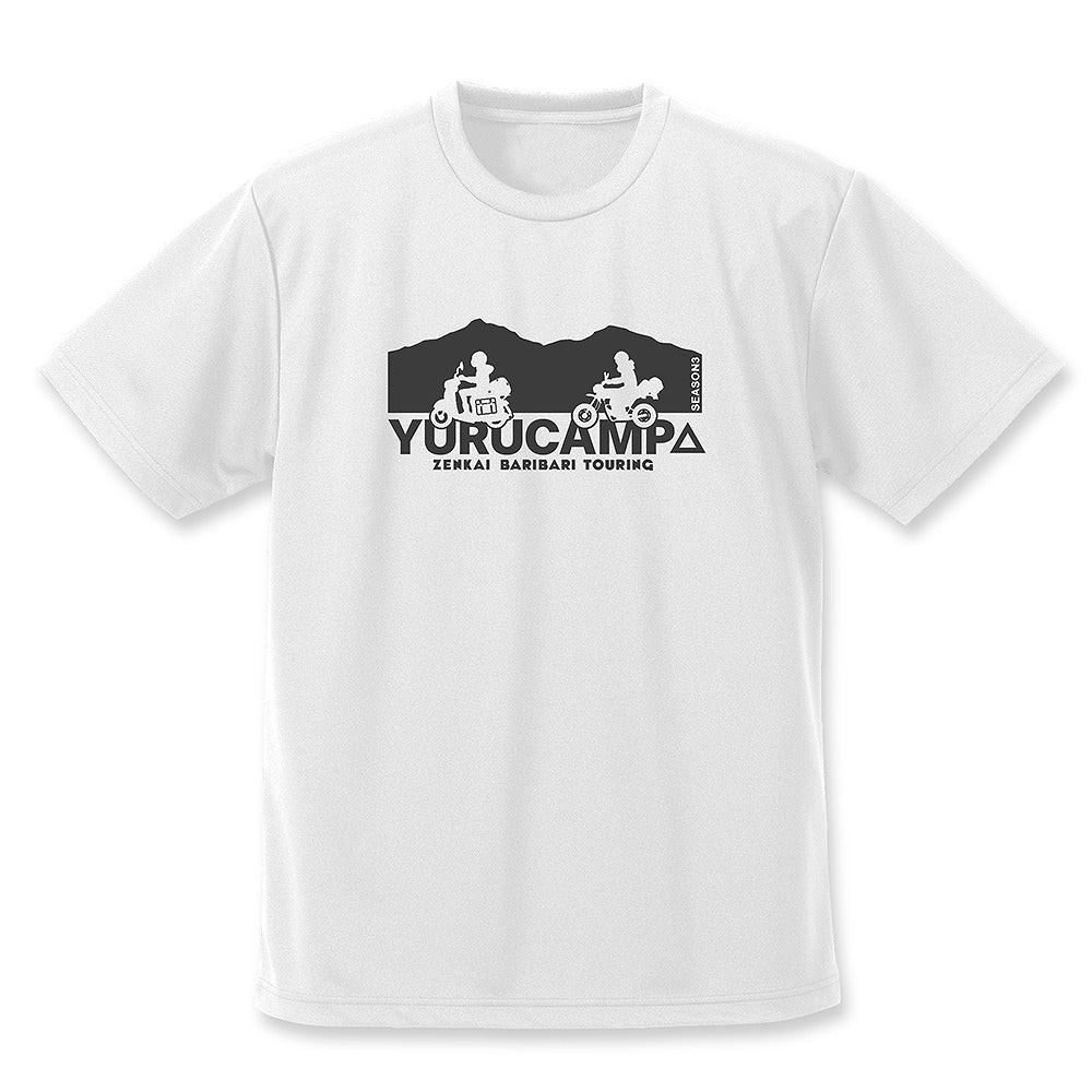 『ゆるキャン△ SEASON3』 リン・綾乃ツーリング ドライTシャツ NAVY S 【01/24頃入荷】