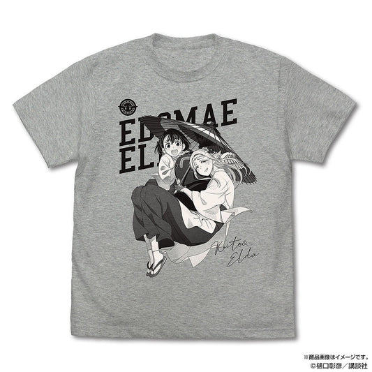 『江戸前エルフ』 原作版 エルダ&小糸 Tシャツ MIX GRAY L 【01/24頃入荷】