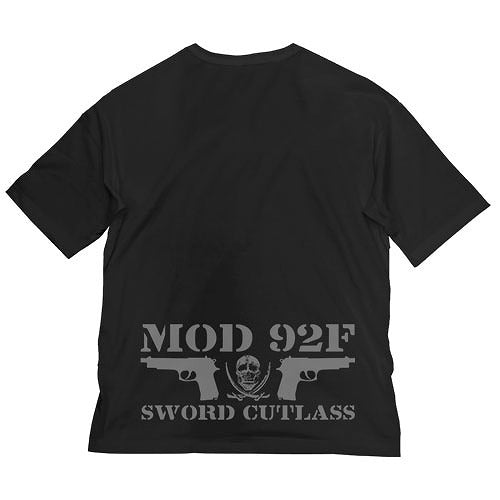 ブラック・ラグーン ソードカトラス スカル ビッグシルエットTシャツ BLACK L 【01/24頃入荷】