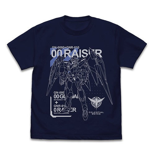 機動戦士ガンダム00 ダブルオーライザー Tシャツ NAVY S 【03/16頃入荷】