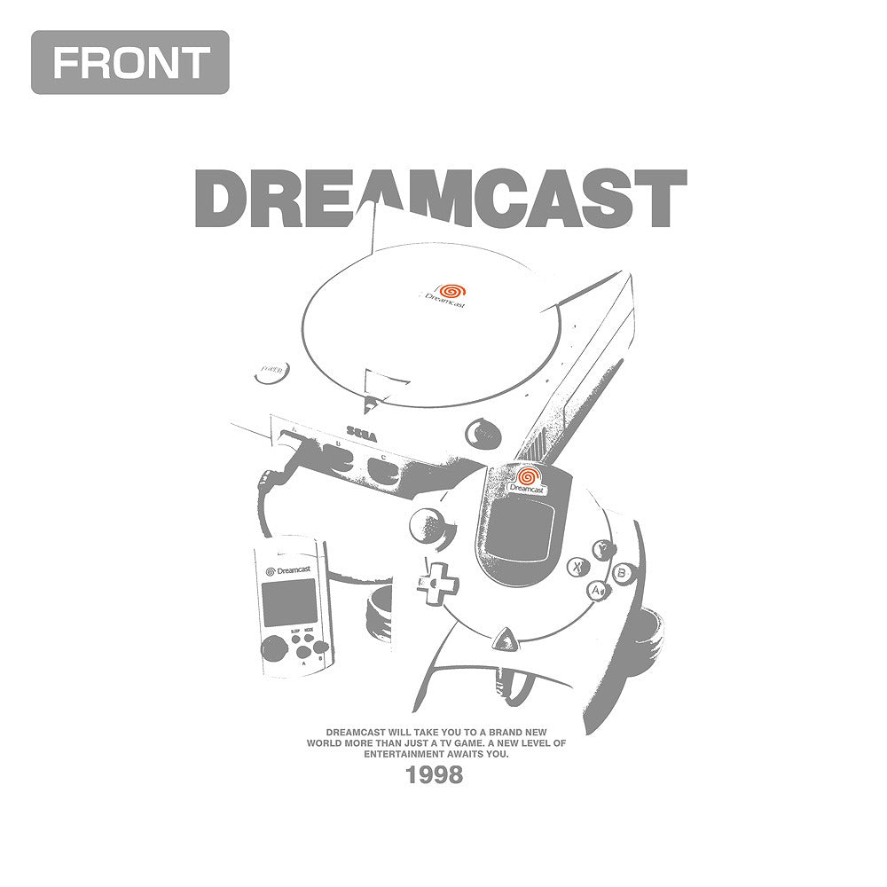 ドリームキャスト ゲームコンソール Tシャツ SUMI XL 【01/24頃入荷】