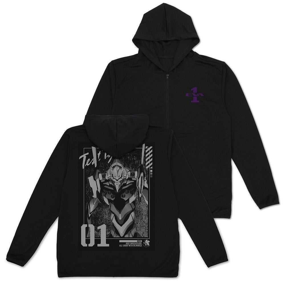 EVANGELION エヴァ初号機 薄手ドライパーカー GRAY L 【01/24頃入荷】