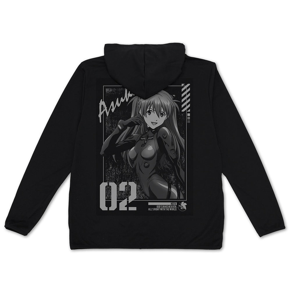 EVANGELION 式波・アスカ・ラングレー 薄手ドライパーカー BLACK M 【01/24頃入荷】