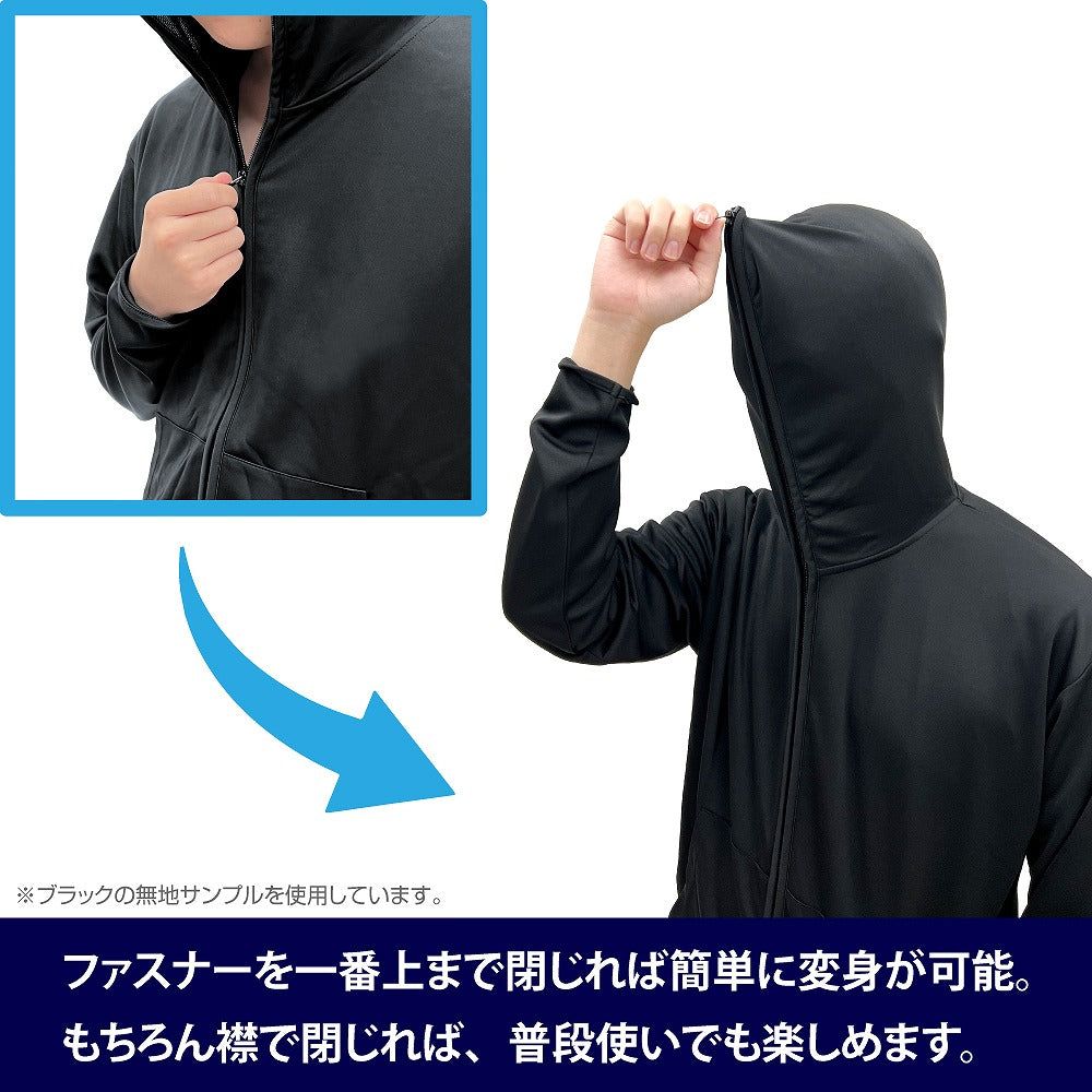 攻殻機動隊 STAND ALONE COMPLEX 笑い男アイコン フルジップパーカー BLACK M 【01/07頃入荷】