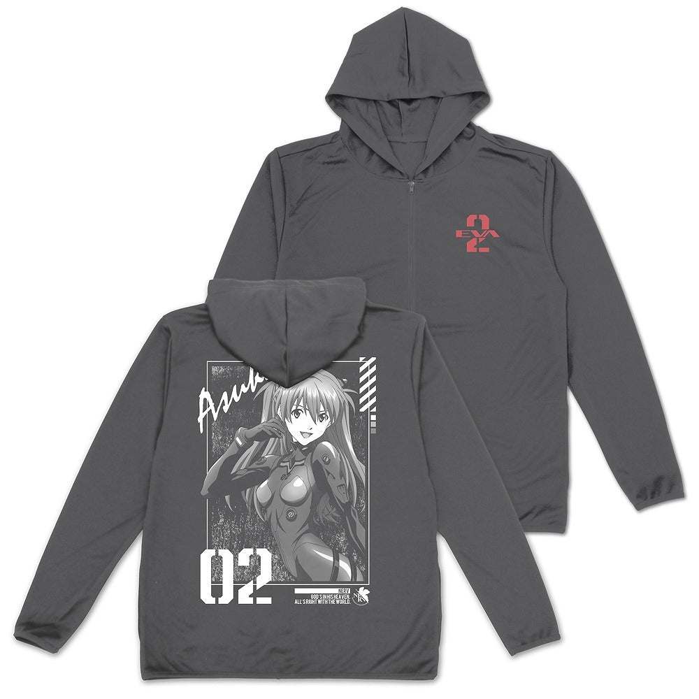 EVANGELION 式波・アスカ・ラングレー 薄手ドライパーカー GRAY XXL 【01/24頃入荷】