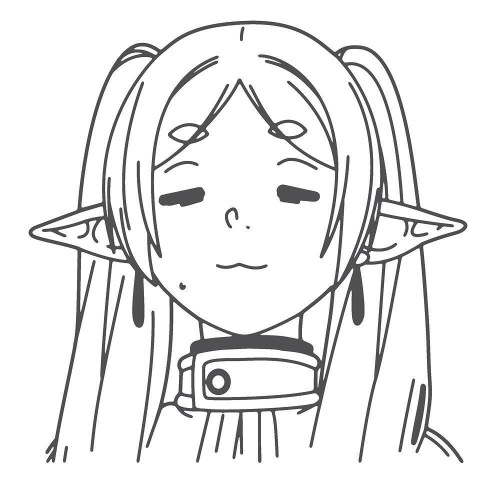 葬送のフリーレン フリーレン フェイス Tシャツ WHITE L 【02/04頃入荷】