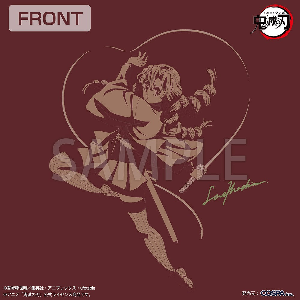 アニメ「鬼滅の刃」 甘露寺蜜璃 恋の呼吸 Tシャツ BURGUNDY XL 【04/24頃入荷】