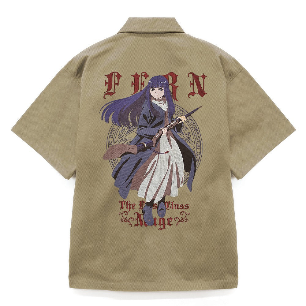葬送のフリーレン フェルン 刺繍ワークシャツ GRAY XL 【02/04頃入荷】