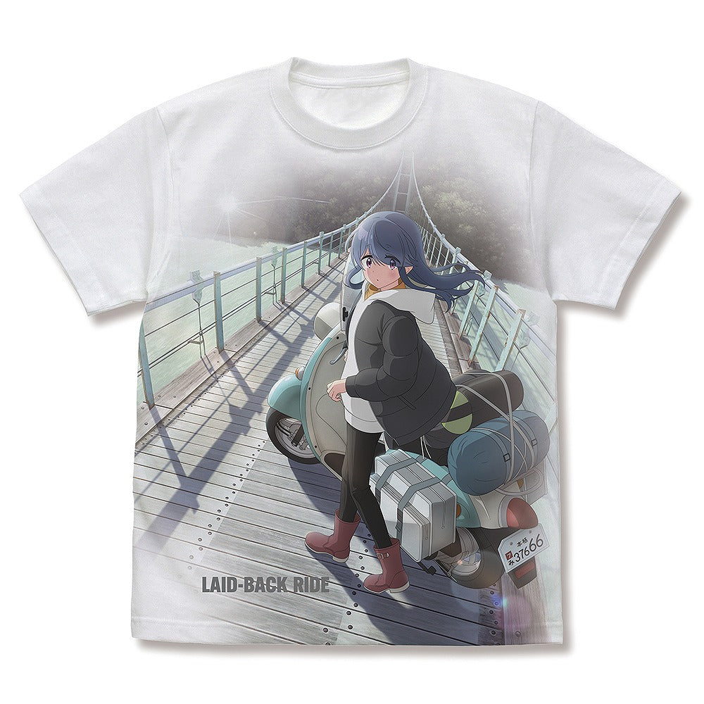 『ゆるキャン△ SEASON3』 バイク志摩リン フルグラフィックTシャツ WHITE L 【03/24頃入荷】