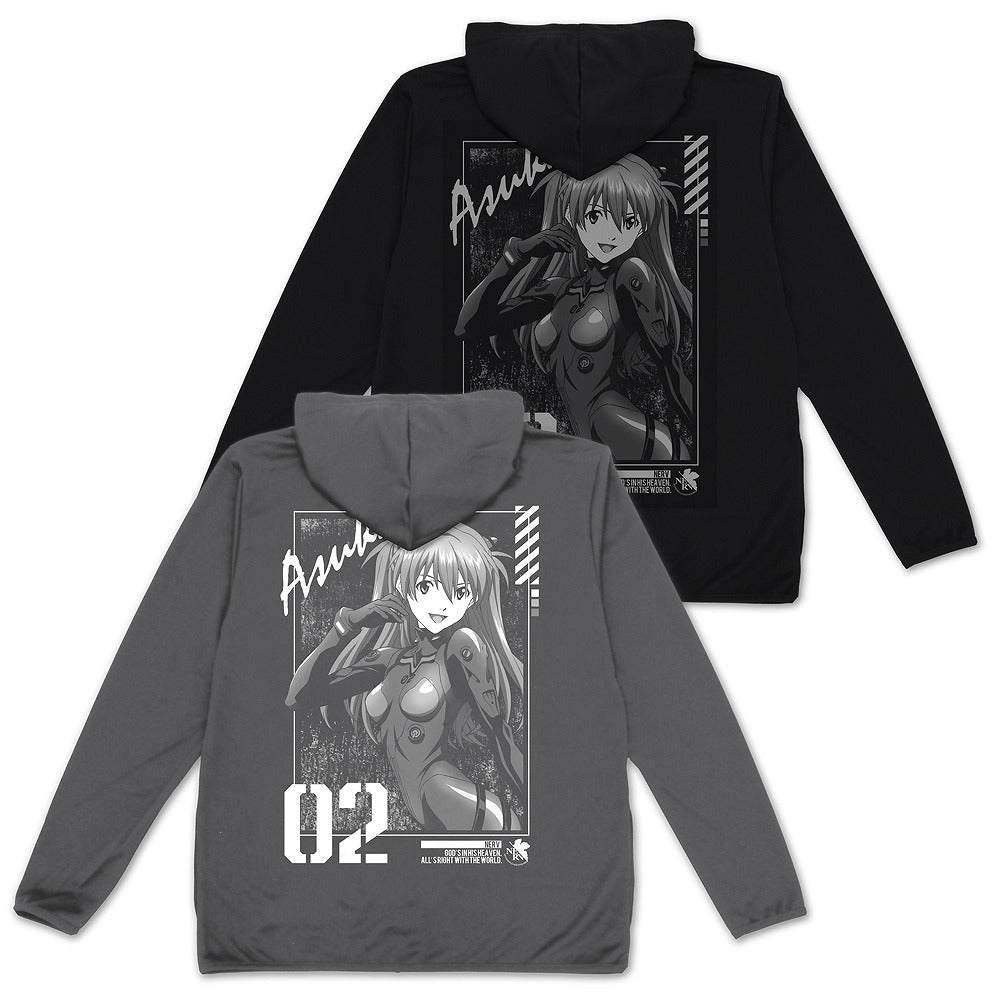 EVANGELION 式波・アスカ・ラングレー 薄手ドライパーカー BLACK XL 【01/24頃入荷】