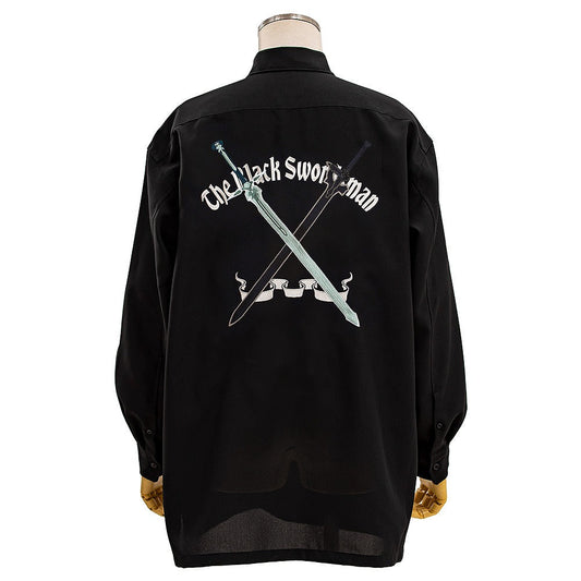 ソードアート・オンライン 黒の剣士 刺繍シャツ BLACK XL 【01/24頃入荷】