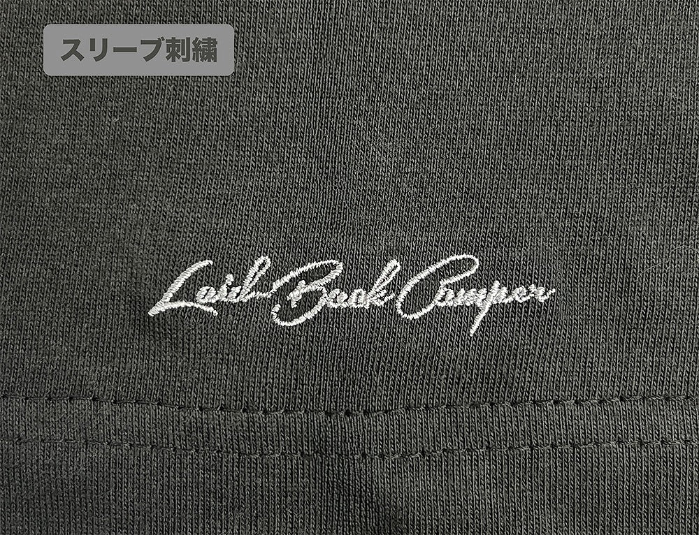 『ゆるキャン△ SEASON3』 バイク志摩リン ワンポイント刺繍Tシャツ SUMI S 【03/24頃入荷】