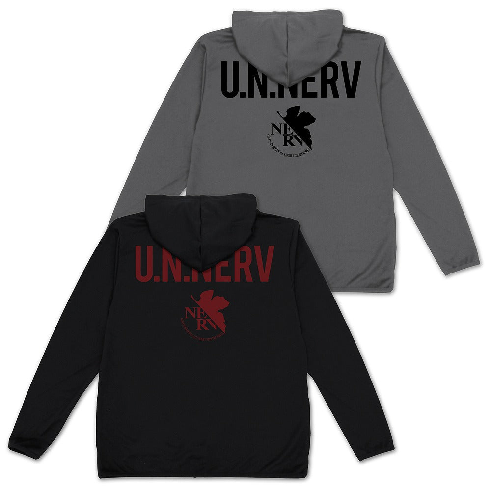 EVANGELION U.N.NERV 薄手ドライパーカー BLACK L 【01/24頃入荷】