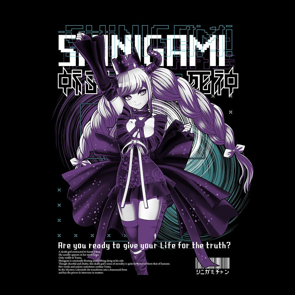 超探偵事件簿 レインコード 死に神ちゃん Tシャツ BLACK L 【01/24頃入荷】