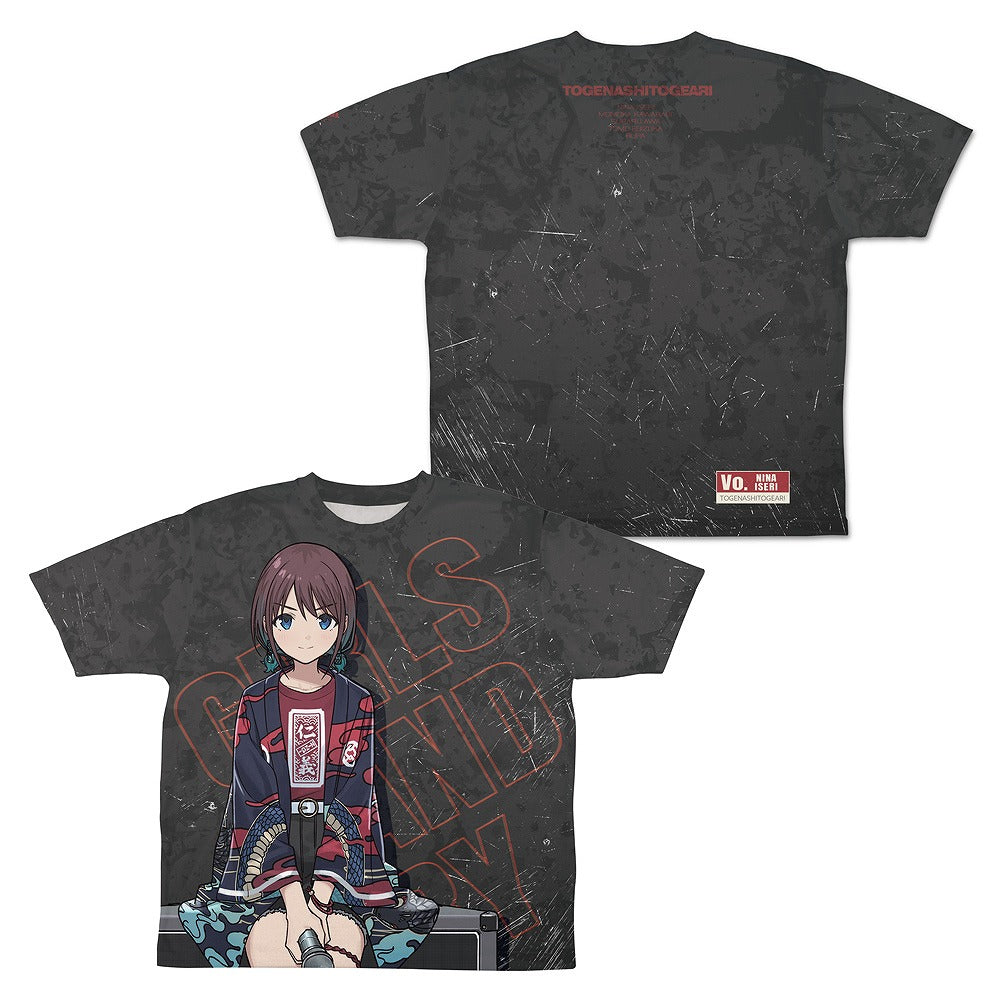 ガールズバンドクライ 描き下ろし 井芹仁菜 両面フルグラフィックTシャツ アー写V.. M 【01/24頃入荷】