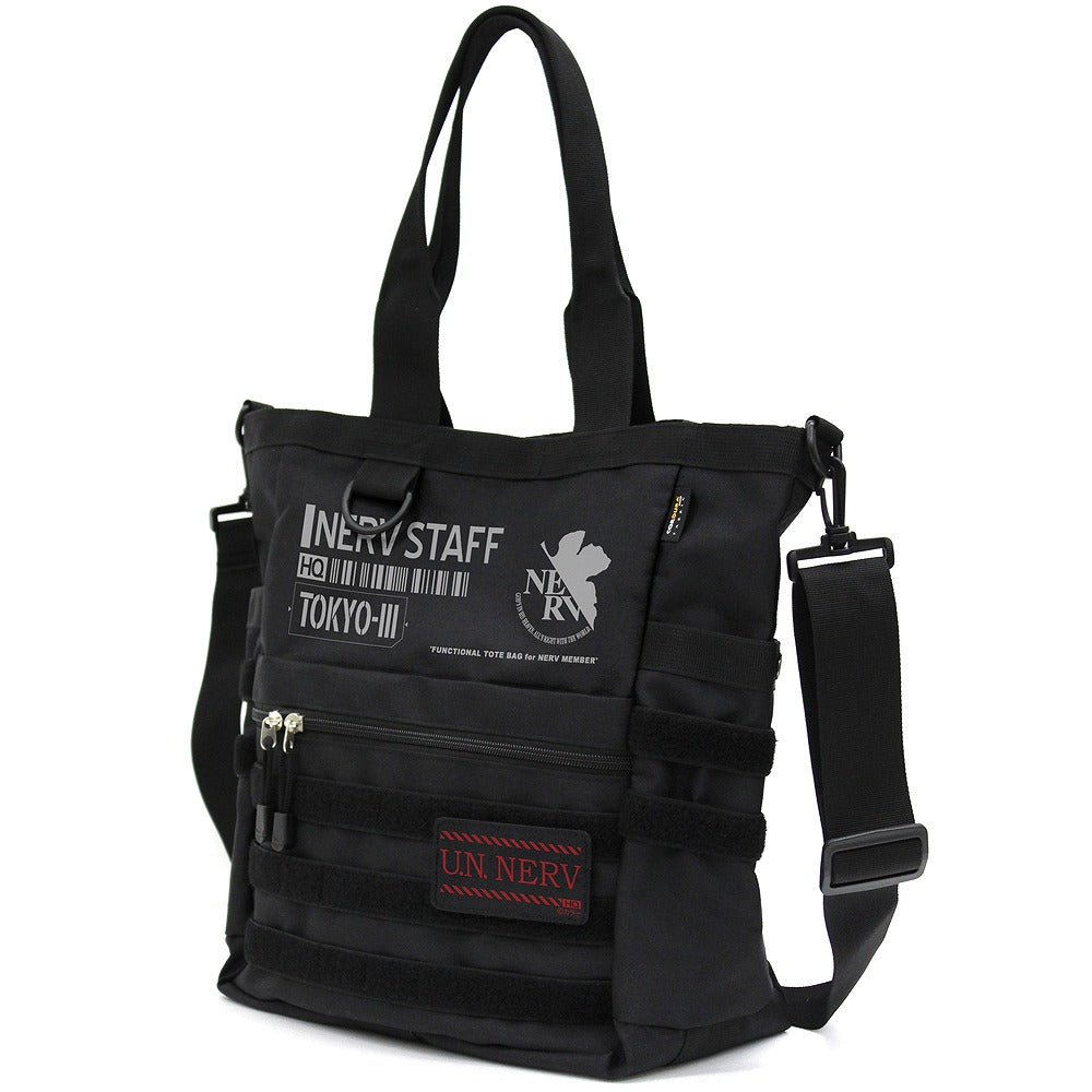 EVANGELION ネルフ ファンクショナルトートバッグ BLACK 【01/24頃入荷】