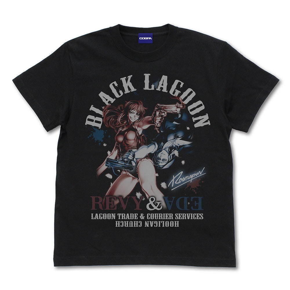 ブラック・ラグーン レヴィ&エダ Tシャツ BLACK M 【01/24頃入荷】