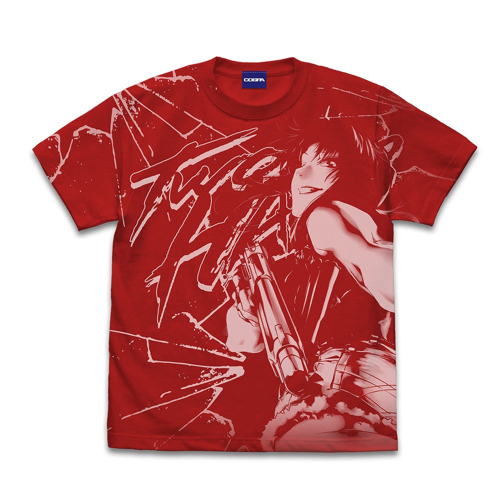 ブラック・ラグーン レヴィ オールプリントTシャツ RED L 【01/24頃入荷】