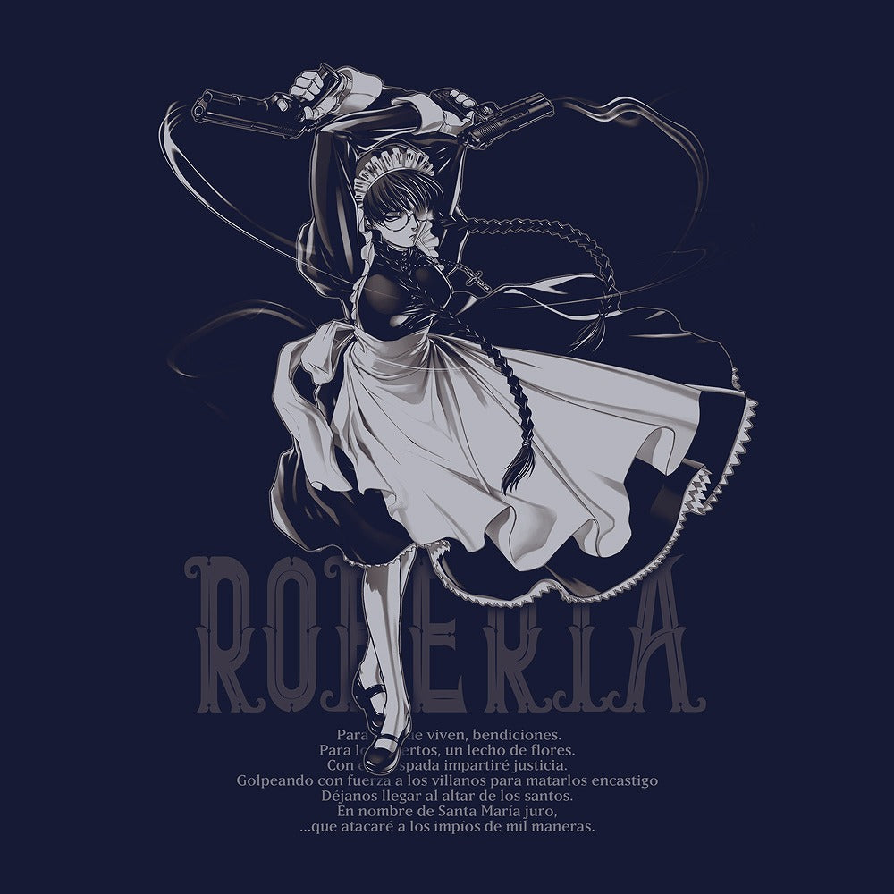 ブラック・ラグーン ラブレス家のロベルタ Tシャツ NAVY L 【01/24頃入荷】
