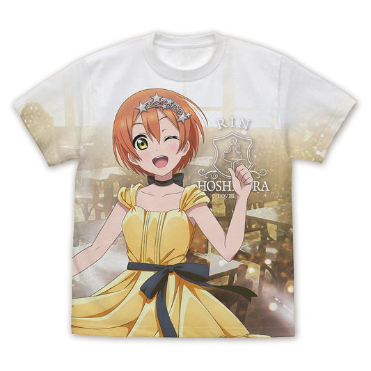 ラブライブ! 描き下ろし 星空 凛 フルグラフィックTシャツ パーティード.. WHITE L 【02/04頃入荷】