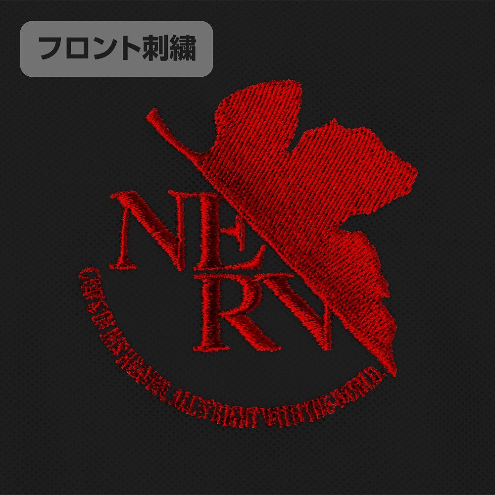EVANGELION NERV 刺繍ポロシャツ BLACK M 【01/24頃入荷】