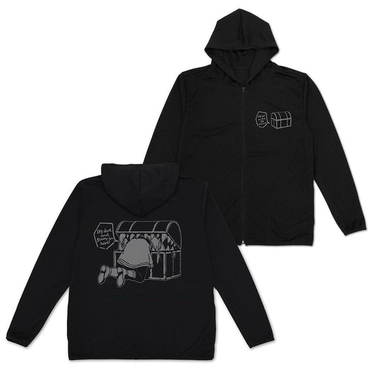 葬送のフリーレン ミミックに食べられるフリーレン 薄手ドライパーカー BLACK XXL 【02/04頃入荷】