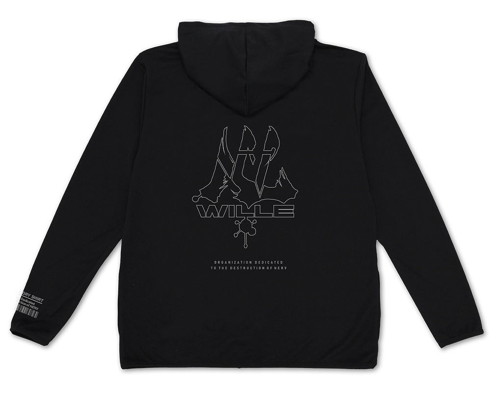 EVANGELION WILLE 薄手ドライパーカー BLACK S 【01/24頃入荷】