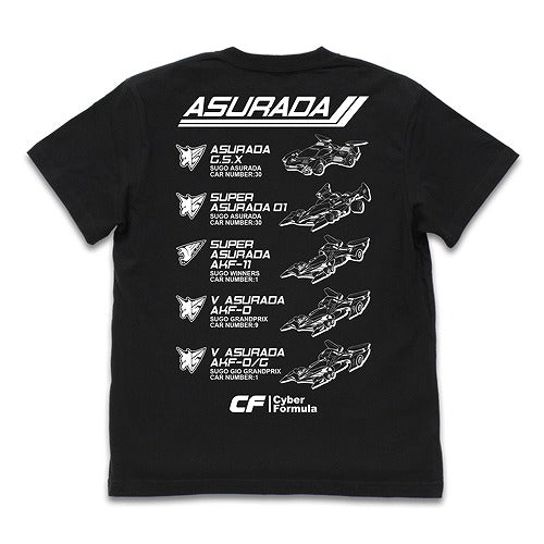 新世紀GPXサイバーフォーミュラ 歴代アスラーダ Tシャツ BLACK S 【02/04頃入荷】