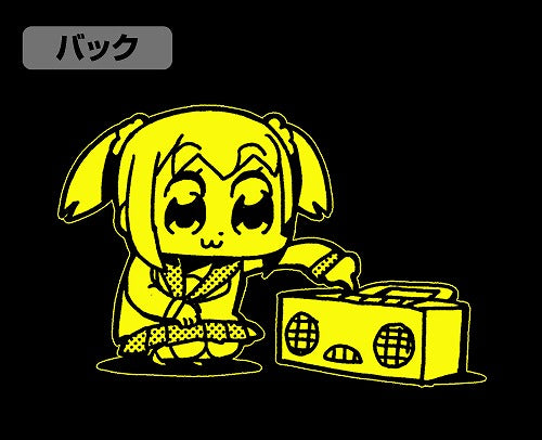 ポプテピピック EDM Tシャツ蓄光Ver. BLACK S 【02/04頃入荷】