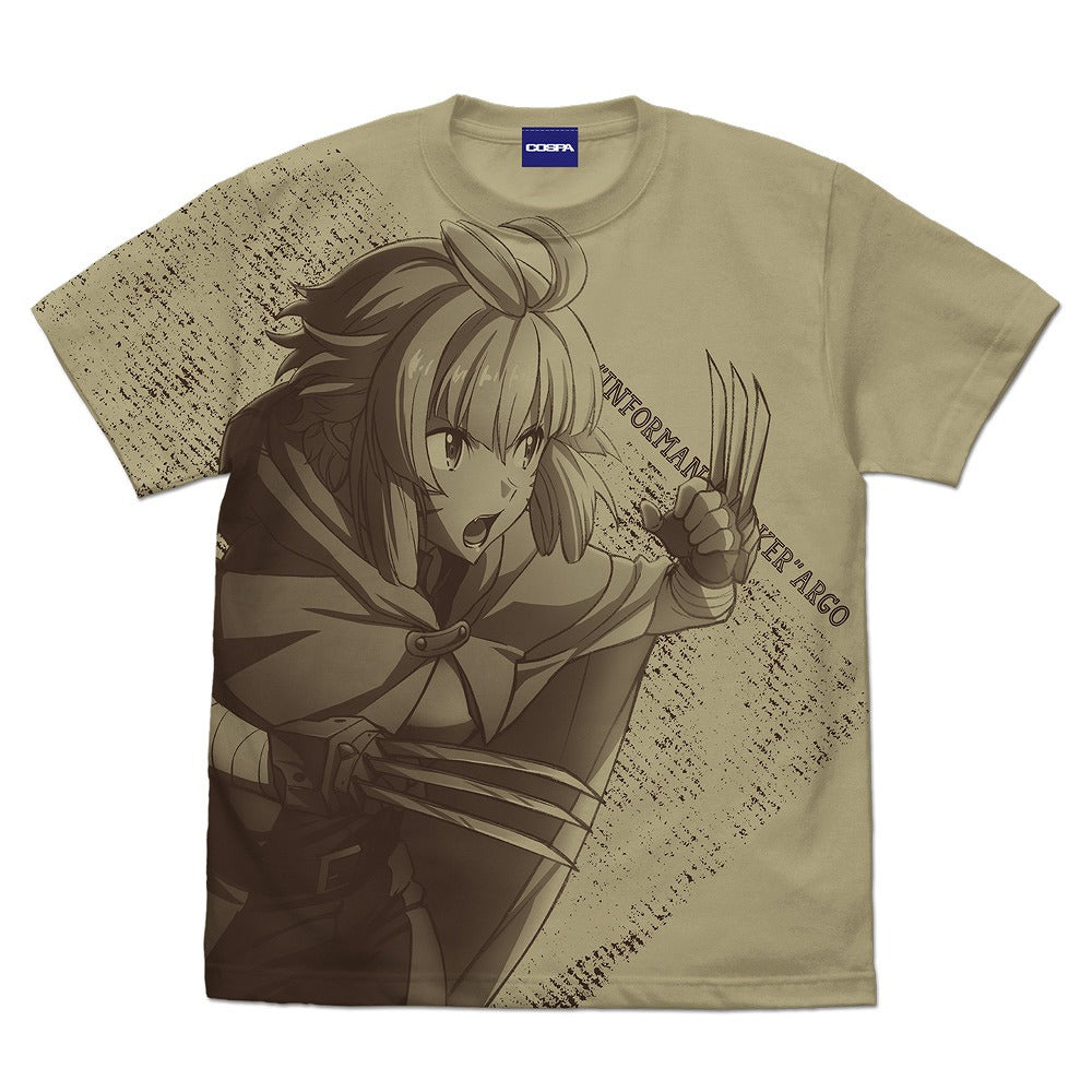 劇場版 ソードアート・オンライン -プログレッシブ- 冥き夕闇のスケルツォ アルゴ オールプリントTシャツ SAO第5層Ver. SAND KHAKI XL 【01/24頃入荷】