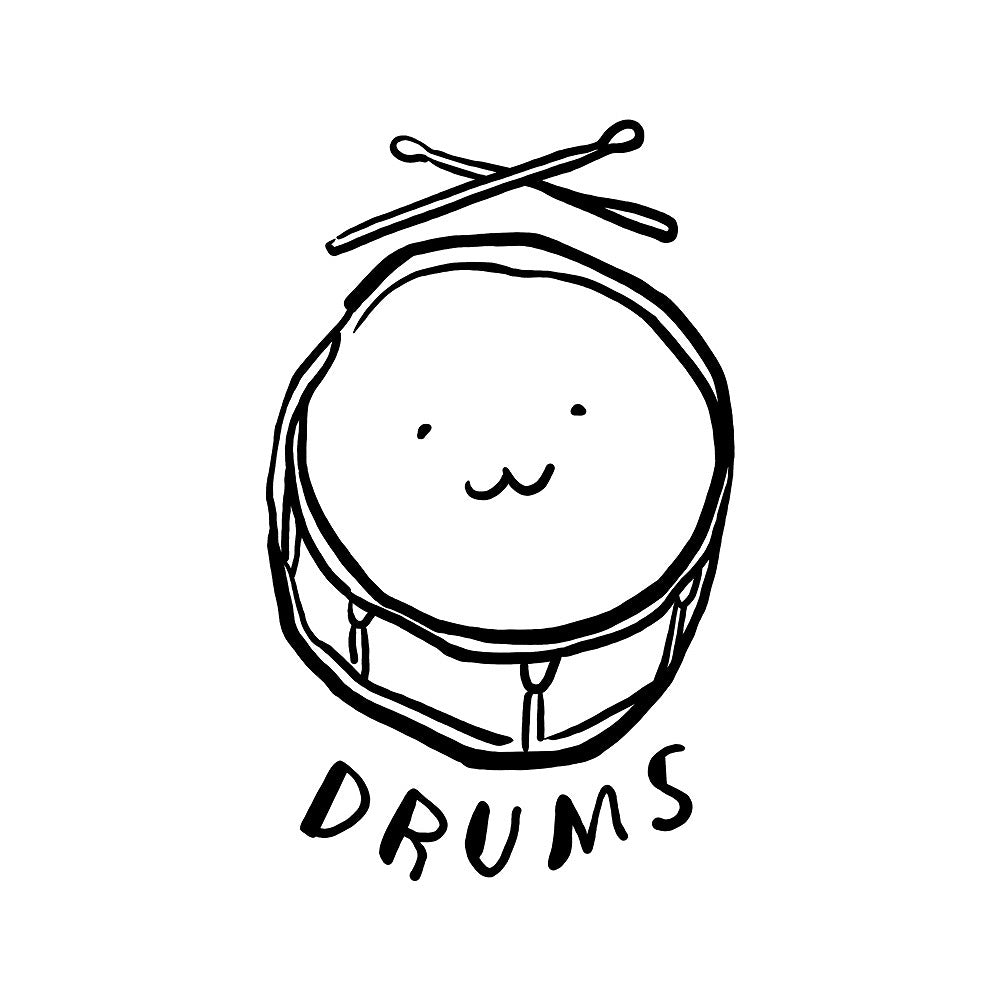ガールズバンドクライ 安和すばるの「DRUMS」 Tシャツ WHITE S 【01/24頃入荷】