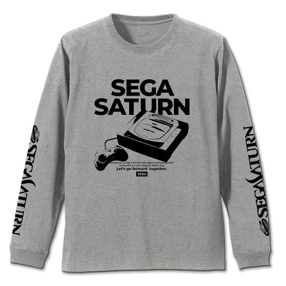 セガサターン 袖リブロングスリーブTシャツ MIX GRAY XL 【01/24頃入荷】