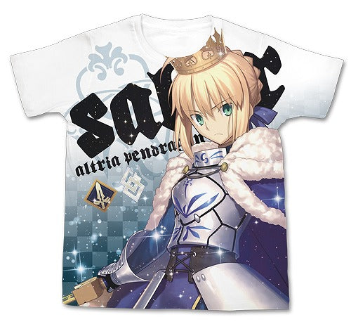 Fate/Grand Order アルトリア・ペンドラゴン .. Grand Order ｱﾙﾄﾘｱ･ﾍﾟﾝﾄﾞﾗｺﾞﾝ ﾌﾙｸﾞﾗﾌｨｯｸTｼｬﾂ/WHITE XL  【03/24頃入荷】