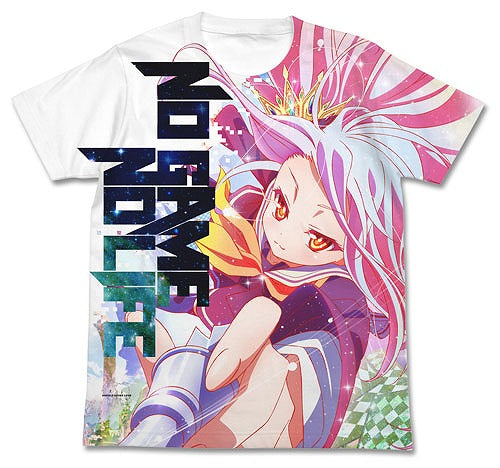 ノーゲーム・ノーライフ 『白』フルグラフィックTシャツ WHITE M 【01/24頃入荷】