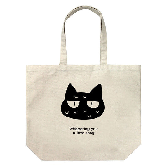 ささやくように恋を唄う ネコ ラージトート NATURAL 【01/24頃入荷】