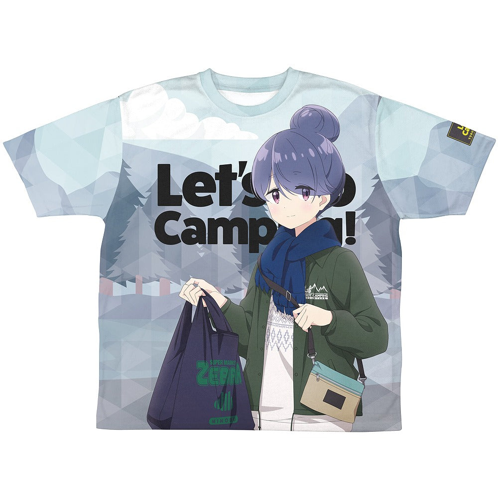 『ゆるキャン△ SEASON３』 描き下ろし 志摩リン 両面フルグラフィックTシャツ ゼブラで.. M  【03/24頃入荷】