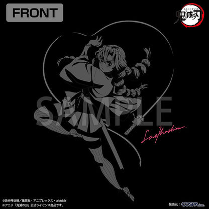 アニメ「鬼滅の刃」 甘露寺蜜璃 恋の呼吸 Tシャツ BLACK L  【04/24頃入荷】