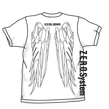 新機動戦記ガンダムW ウイングガンダムゼロTシャツ  WHITE M 【02/04頃入荷】