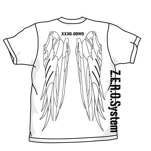 新機動戦記ガンダムW ウイングガンダムゼロTシャツ  WHITE S 【02/04頃入荷】