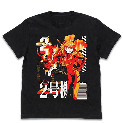 EVANGELION エヴァ2号機 アシッドグラフィックスTシャツ BLACK L 【01/24頃入荷】